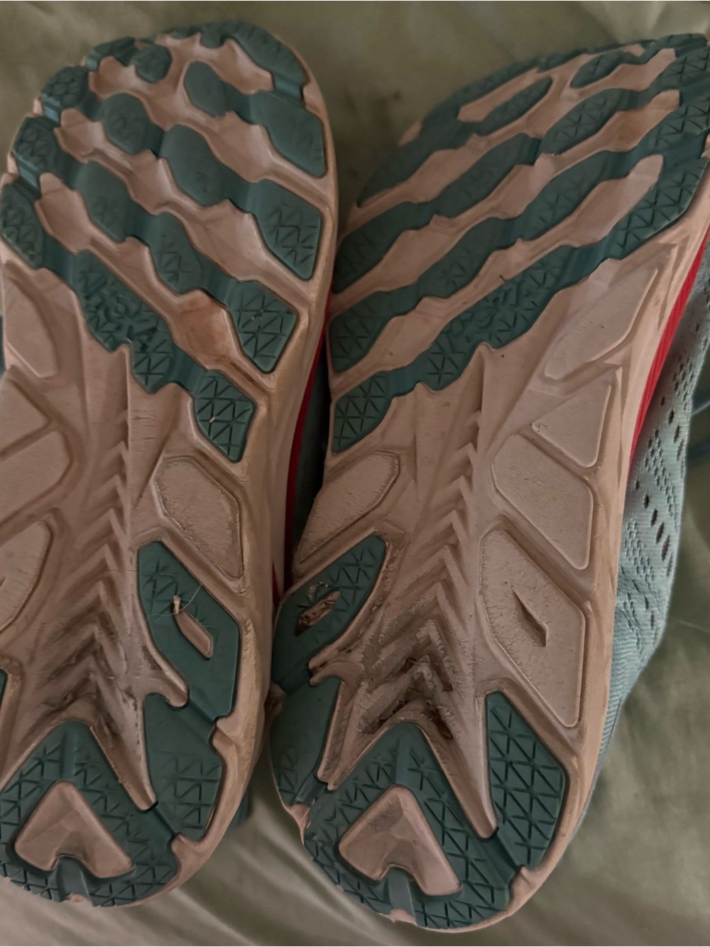 Hoka Women's Mint Green Mesh Running Sneakers - Picture 5 of 5